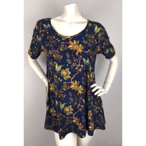 LuLaRoe Tops - LuLaRoe Perfect T Shirt Floral Print Sz Small